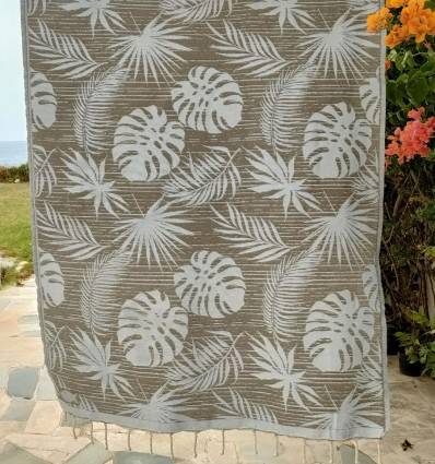 Toalla de playa Amazon Taupe Fouta Tunisia - 1