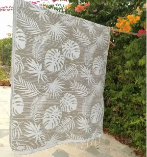 Toalla de playa Amazon Taupe Fouta Tunisia - 1 2