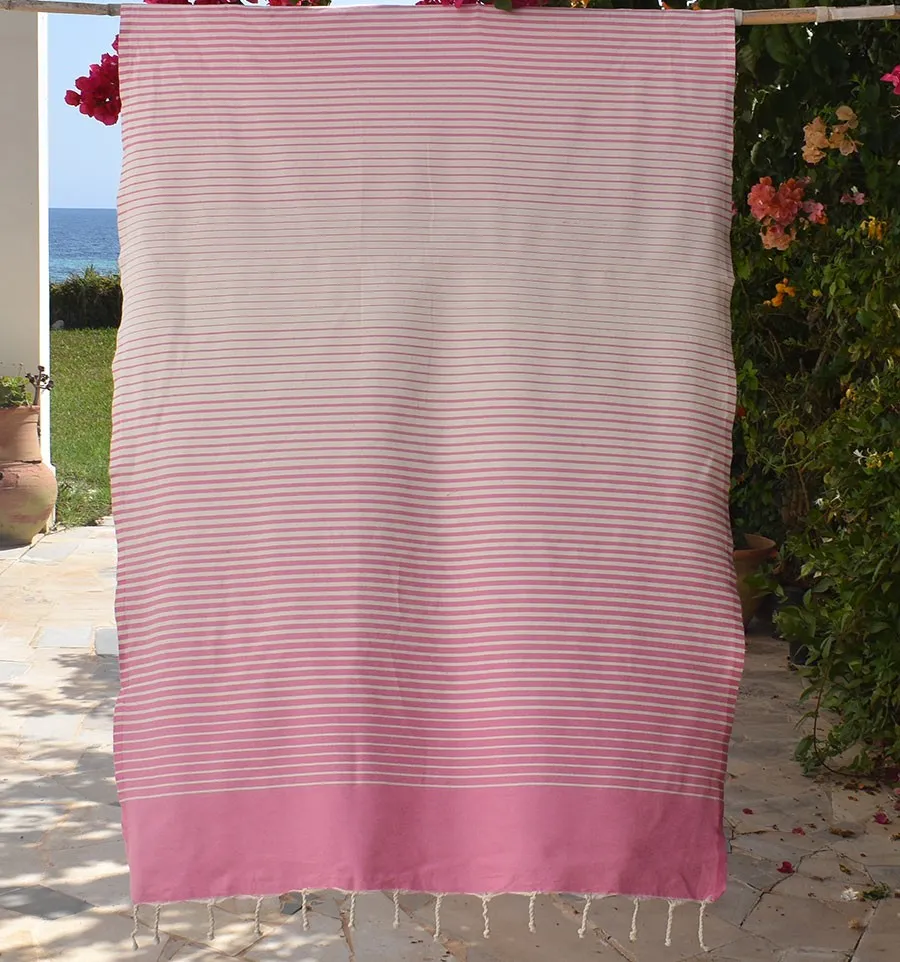 Toalla de Playa Portofino Rosa Claro Fouta Tunisia - 1