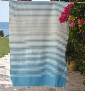 Toalla de Playa Portofino Azul Celeste Fouta Tunisia - 1