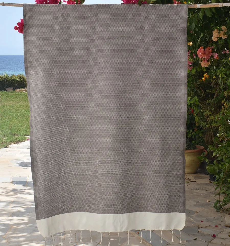 Toalla de playa PIQUE-PIQUE taupe Fouta Tunisia - 1