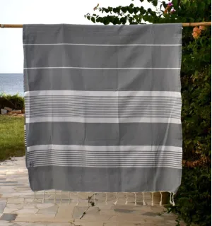 Fouta Arturo gris medio - FOUTA TUNISIA