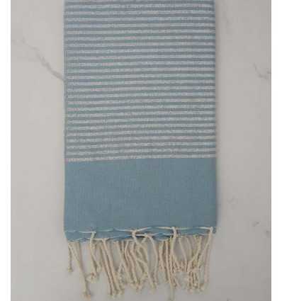 FOUTA Lurex PLATE vert d'eau 