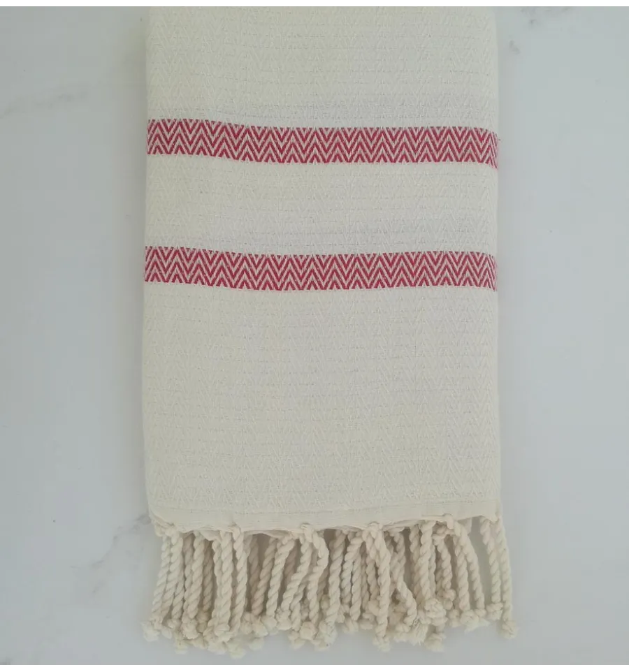 fouta plate rouge anglais 