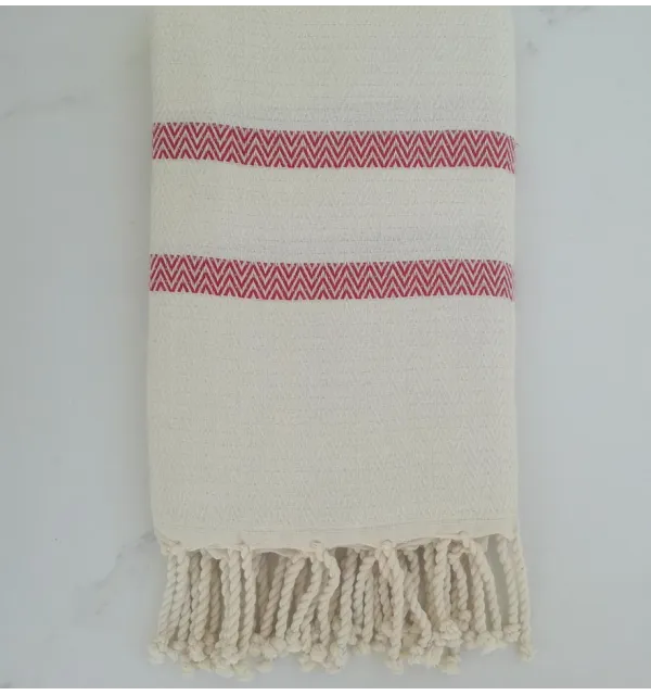 fouta plate rouge anglais 