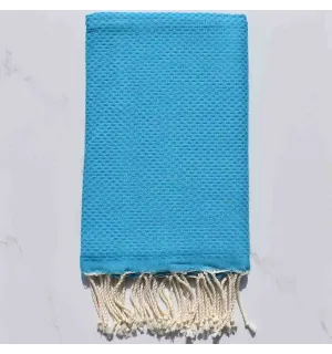 Fouta Toalla de playa unido azul celestial 