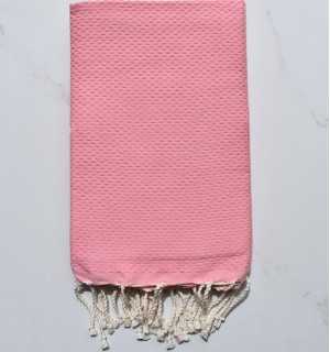 Fouta toalla de playa  unido rosa pastel 