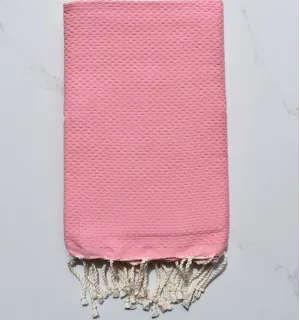 Fouta toalla de playa  unido rosa pastel 