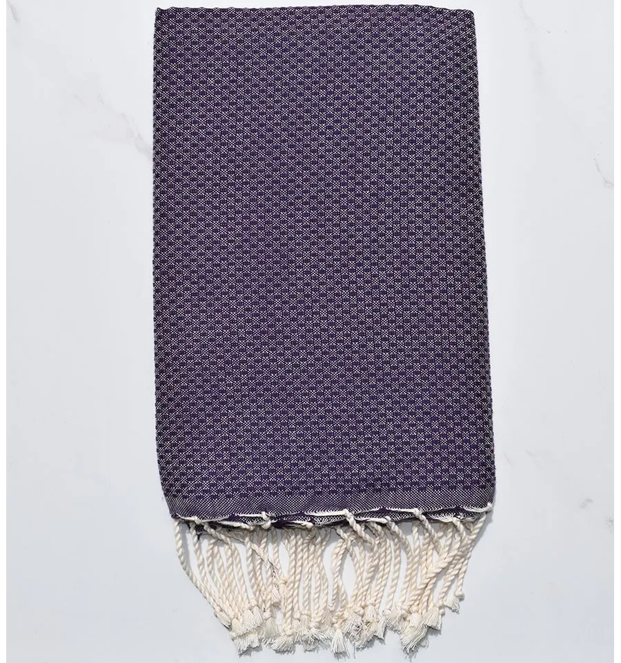 Fouta toalla de playa unido Violeta oscuro 