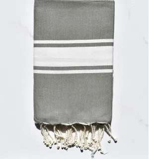 Fouta verde militar tejido liso 