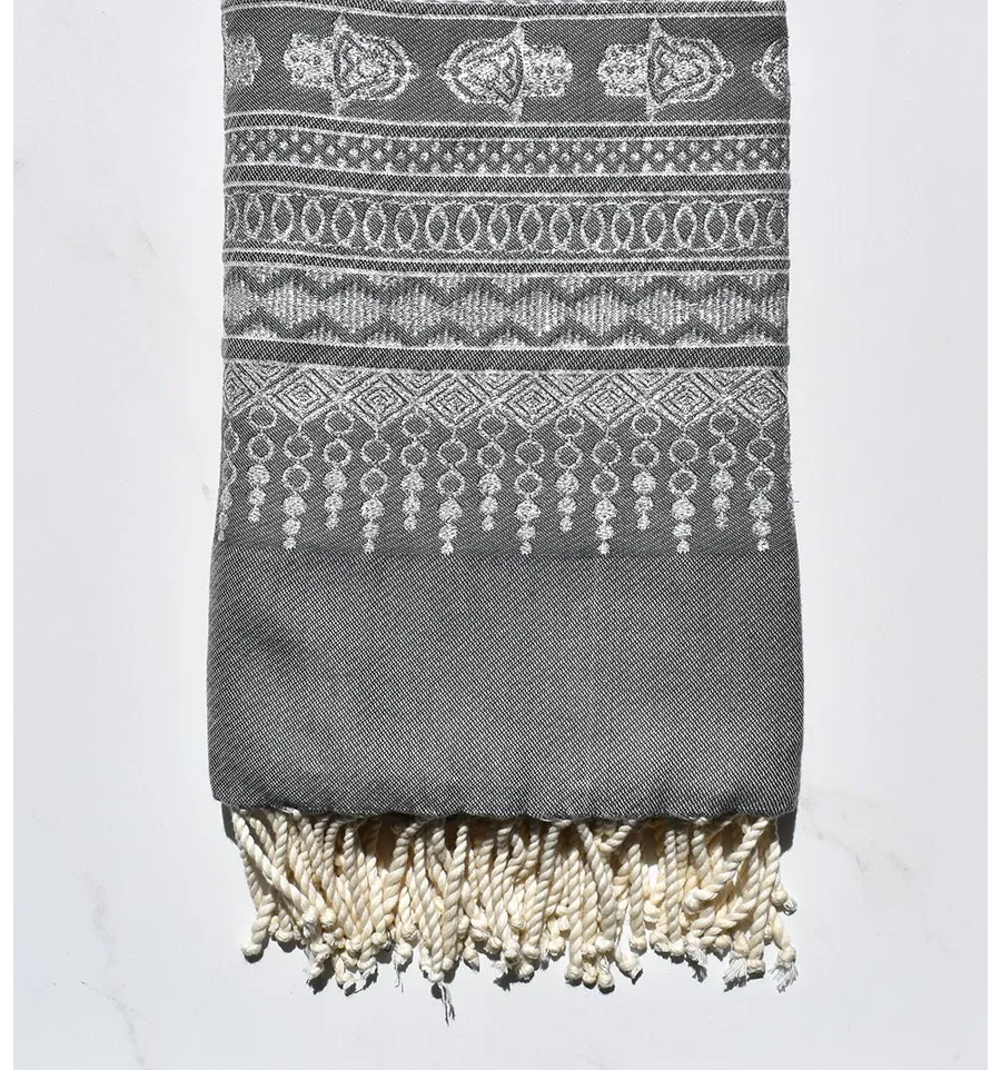 FOUTA KHOMSA gris hierro 