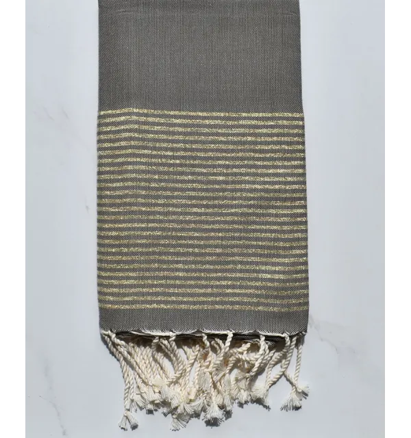 FOUTA Lurex PLATE Sable 