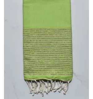 FOUTA Lurex tejido liso verde lima 