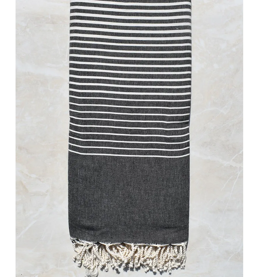 Toalla de playa giganta gris negro 2m*2m 