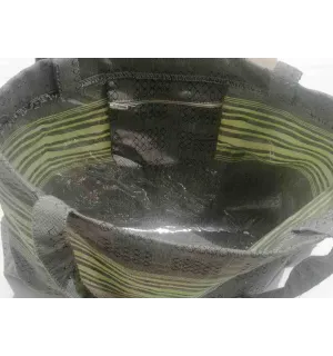 Bolsa de playa Verde militar con patrones de neón verde.  2