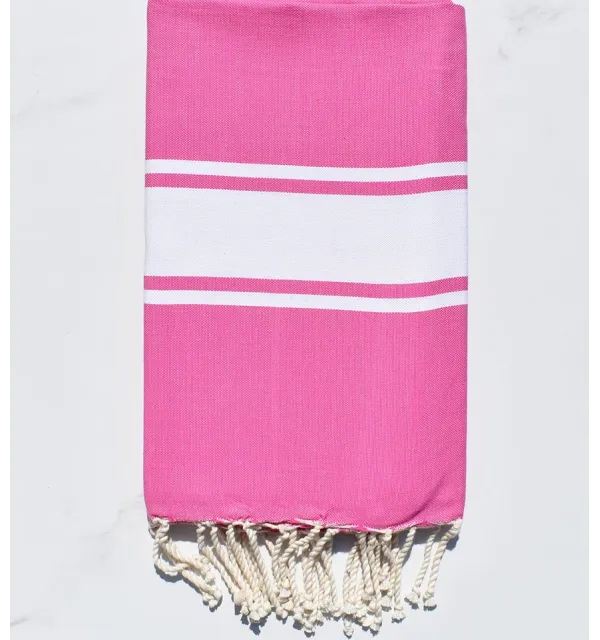 Fouta tejido liso rosa oscuro 