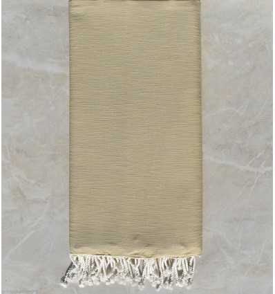 Fouta gigante beige flameado 