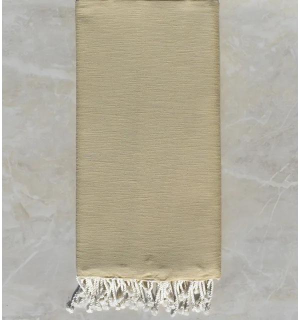 Fouta gigante beige flameado 