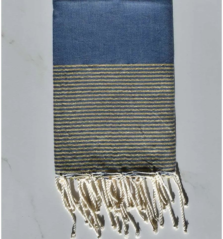 Fouta lurex azul oscuro 