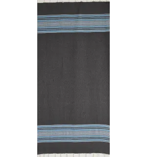 Fouta arabesco azul oscuro con rayas azules Fouta Tunisia - 3 2