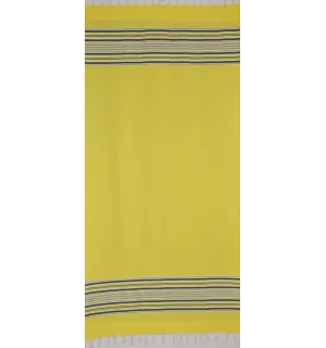 Fouta arabesco amarillo neón y azul  2