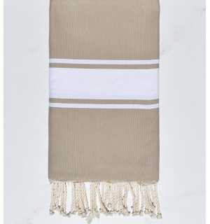 Toalla playa beige claro doble Fouta Tunisia - 1