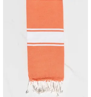 toalla de playa para niños coral naranja Fouta Tunisia - 1