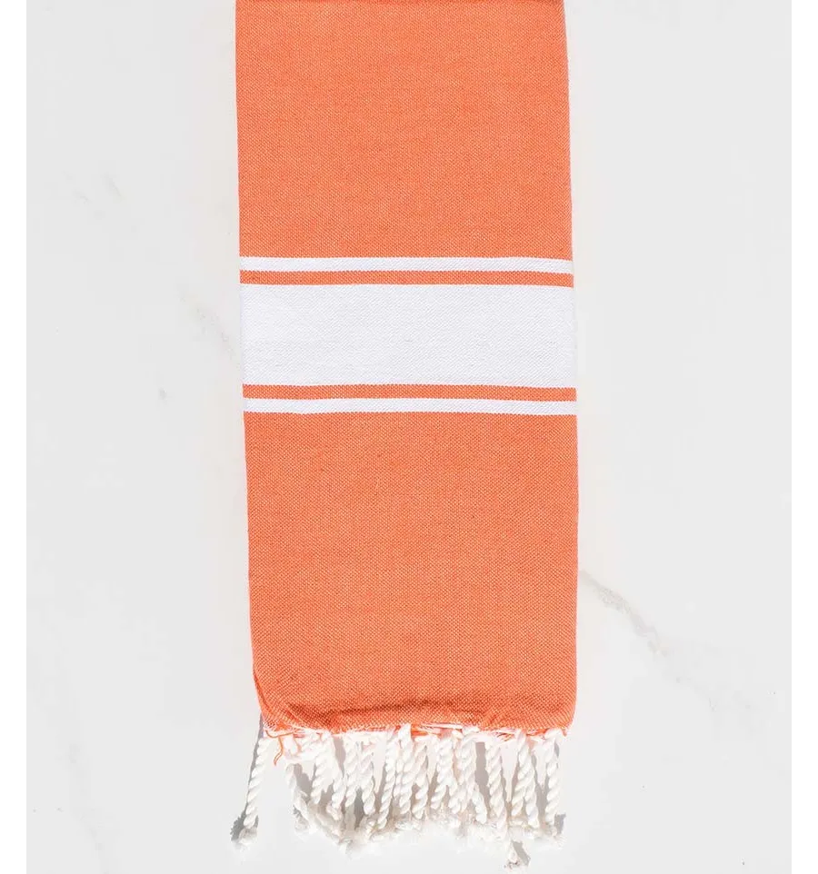 toalla de playa para niños coral naranja Fouta Tunisia - 1