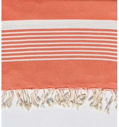 Gran Fouta coral con rayas  - 1