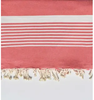 Fouta gigante 2m * 2,85m color carmesí Fouta Tunisia - 1