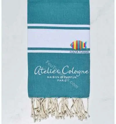 Toalla de playa bordado atelier cologne Fouta Tunisia - 1