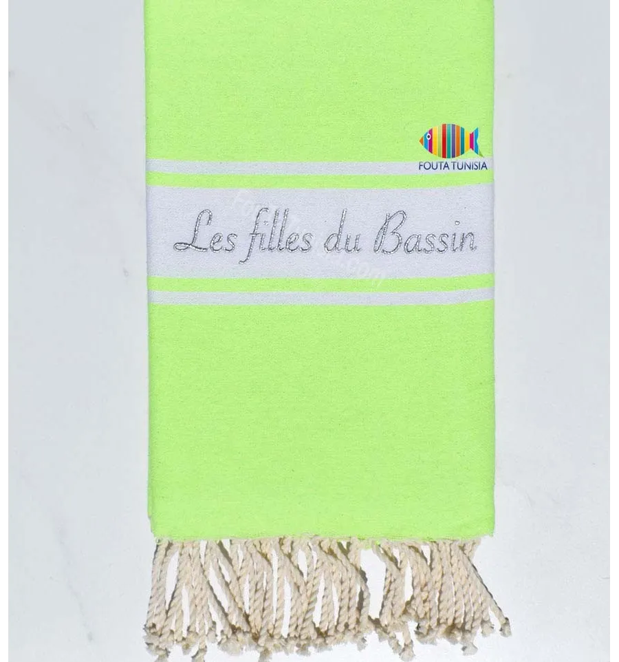 Toalla de playa plana bordada y personalizada les filles dubassins Fouta Tunisia - 2