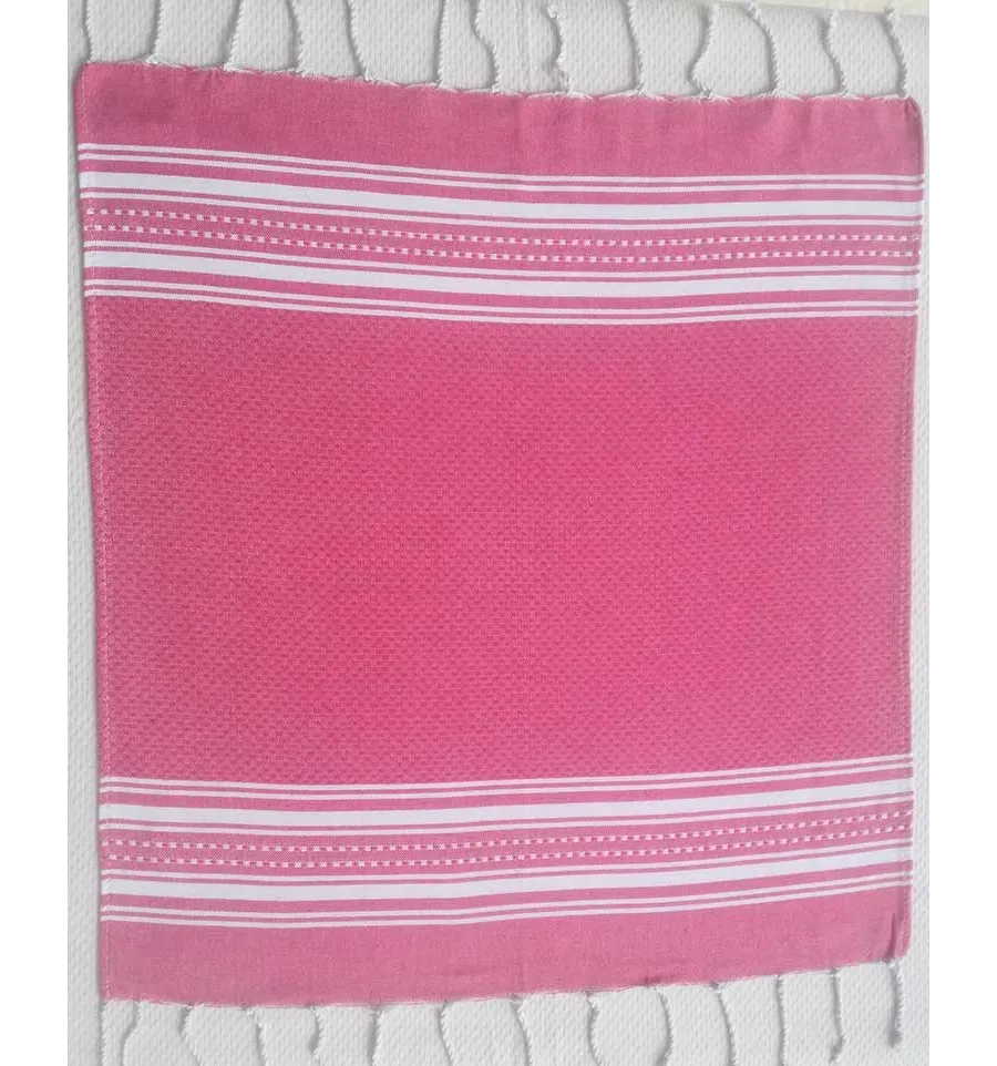 Mini servilleta rosa y blanca Fouta Tunisia - 1