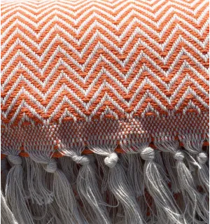 Plaid chevron naranja Fouta Tunisia - 1 2